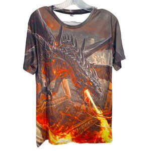 NEW! M Dragon Full Graphics Shirt - Goldfish Brand 4587